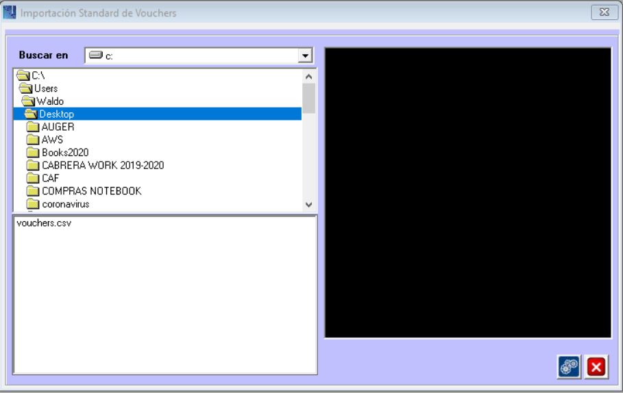 Importación de Vouchers